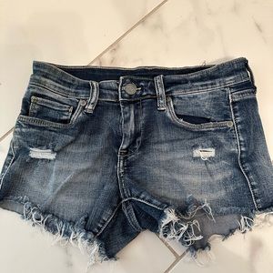 BlankNYC denim shorts size 24 dark wash with little rips